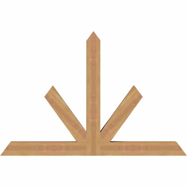 Ekena Millwork Saratoga Timber Gable Bracket, Western Red Cedar, 48"W x 32"H x 3 1/2"D x 3 1/2"F, 16/12 Pitch GBW048X32X0404SAR00SWR - main
